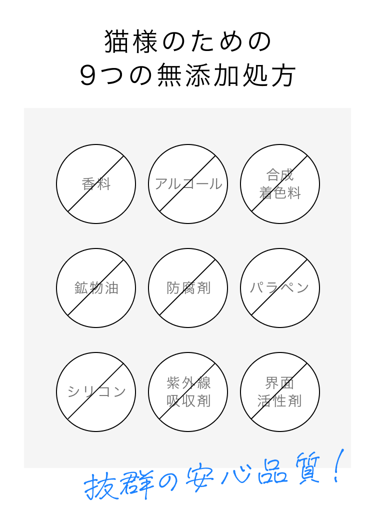 猫様のための9つの無添加処方