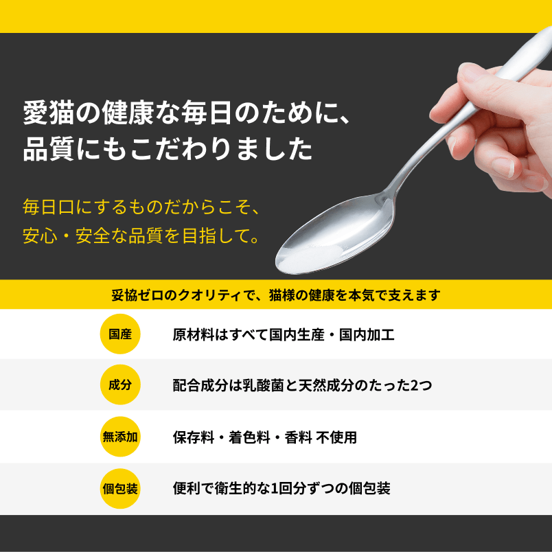 Catlogケア乳酸菌 品質について